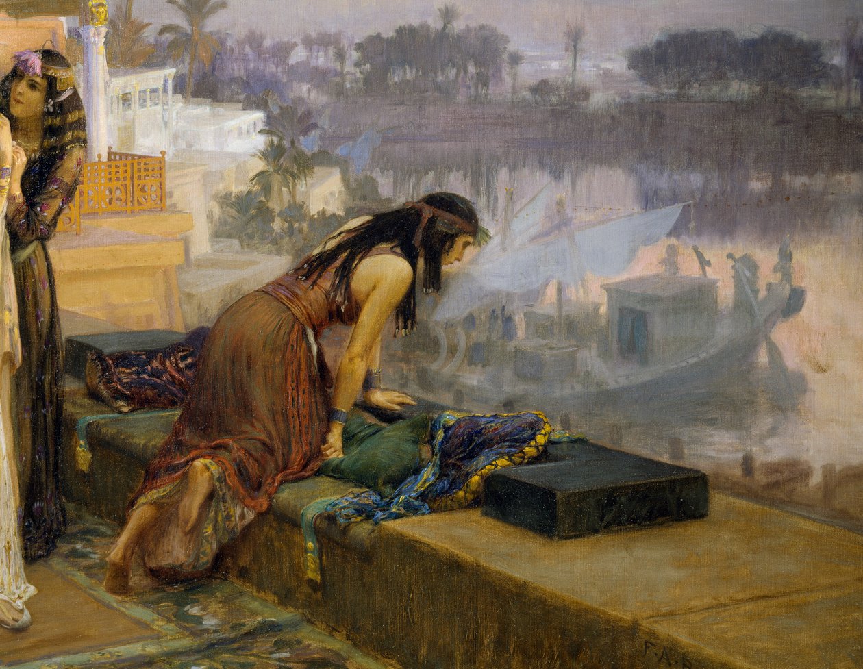 Philae teraslarında Kleopatra by Frederick Arthur Bridgman