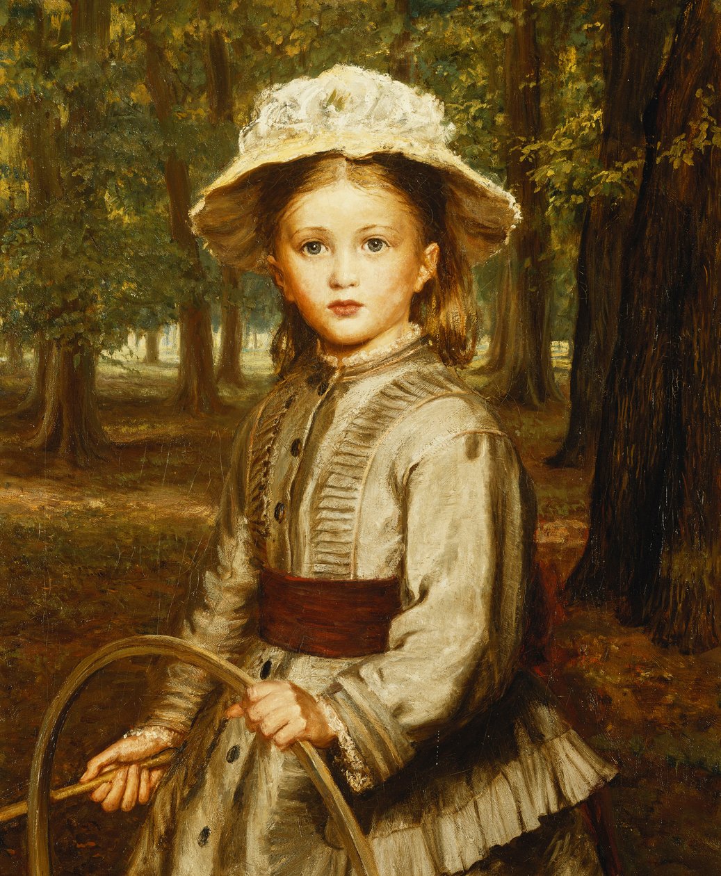 Çemberle Oynayan Genç Kız, by Frederick Bacon Barwell
