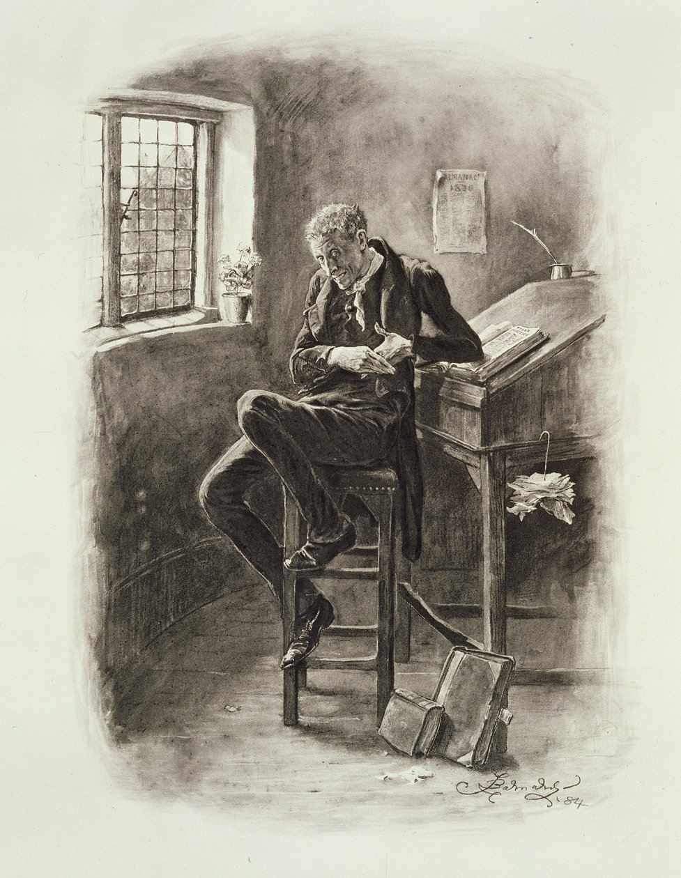 Uriah Heep, Thomas Archer tarafından yayınlanan 'Charles Dickens: A Gossip about his Life'dan, 1894 dolaylarında yayınlandı by Frederick Barnard