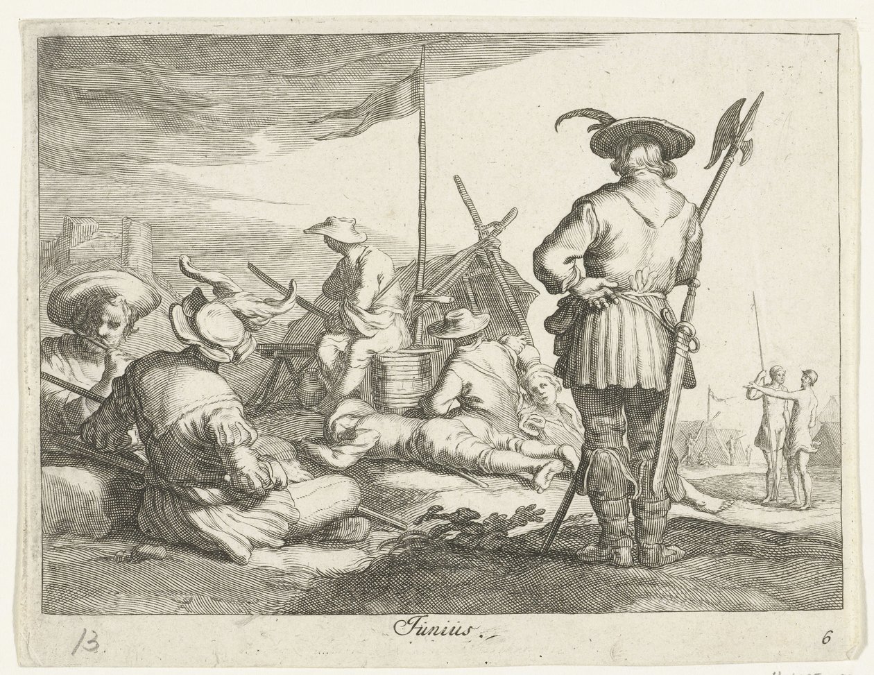 Haziran ayı Junius (nesne üzerindeki başlık) Yılın Ayları (dizi başlığı) by Frederick Bloemaert