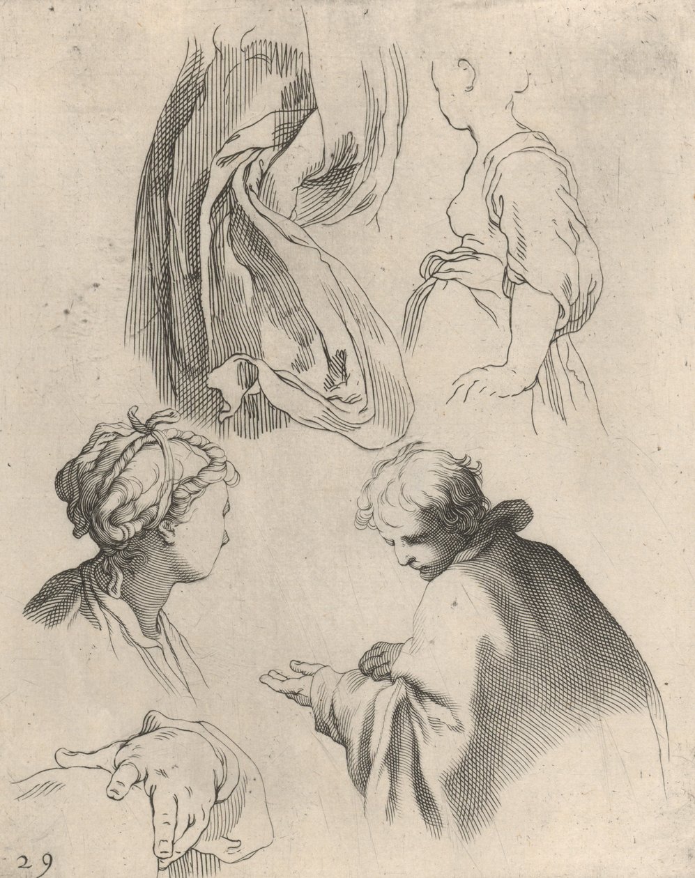 Çizim Kitabından Figür Çalışmaları, 1650-56. by Frederick Bloemaert