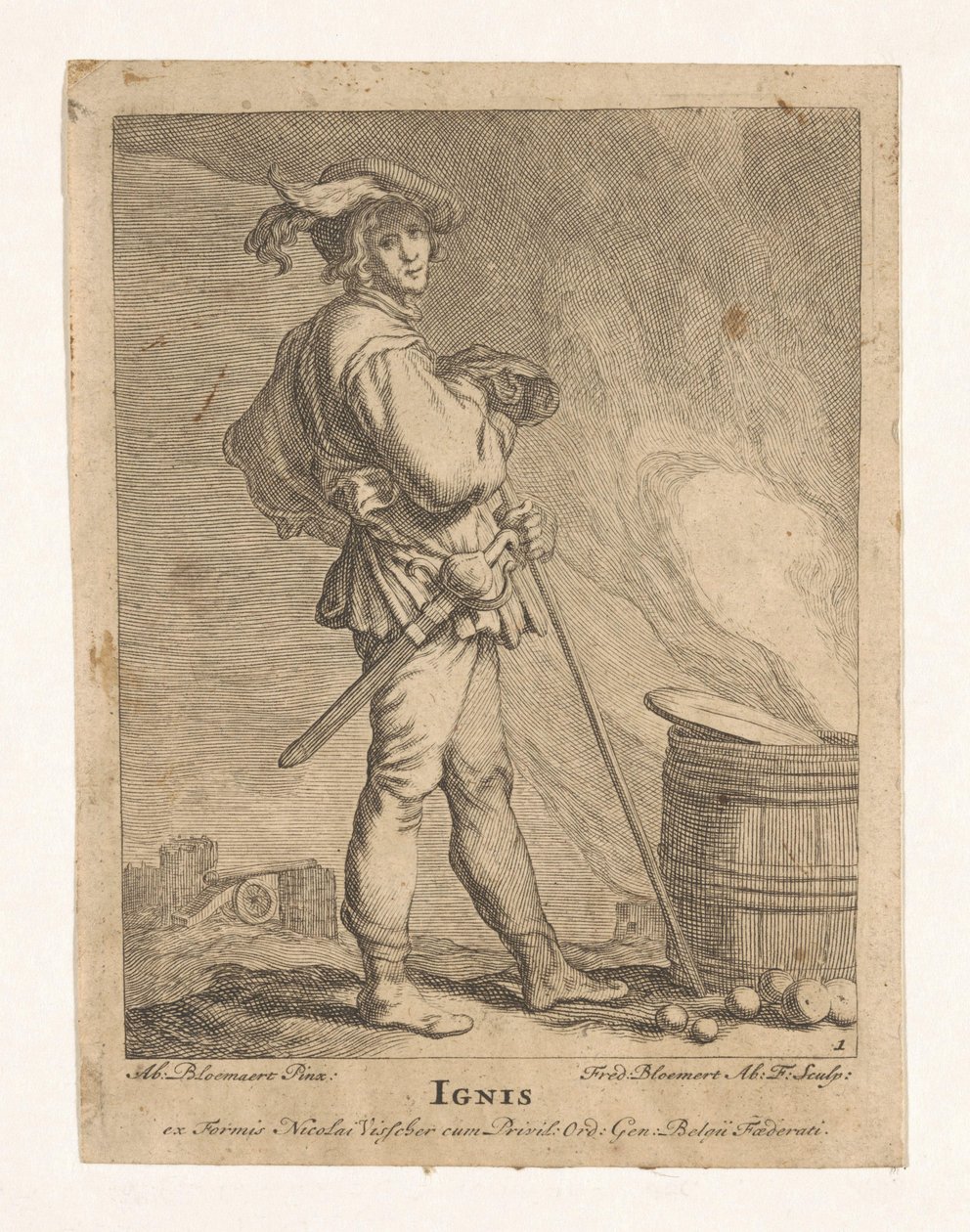 Havai fişek Ignis (nesne üzerindeki başlık) Dört Element (dizi adı) by Frederick Bloemaert