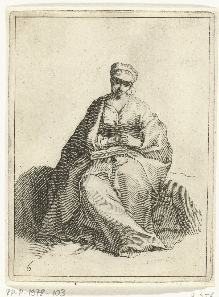 Oturan, dua eden kadın 15 küçük figür (dizi başlığı) by Frederick Bloemaert
