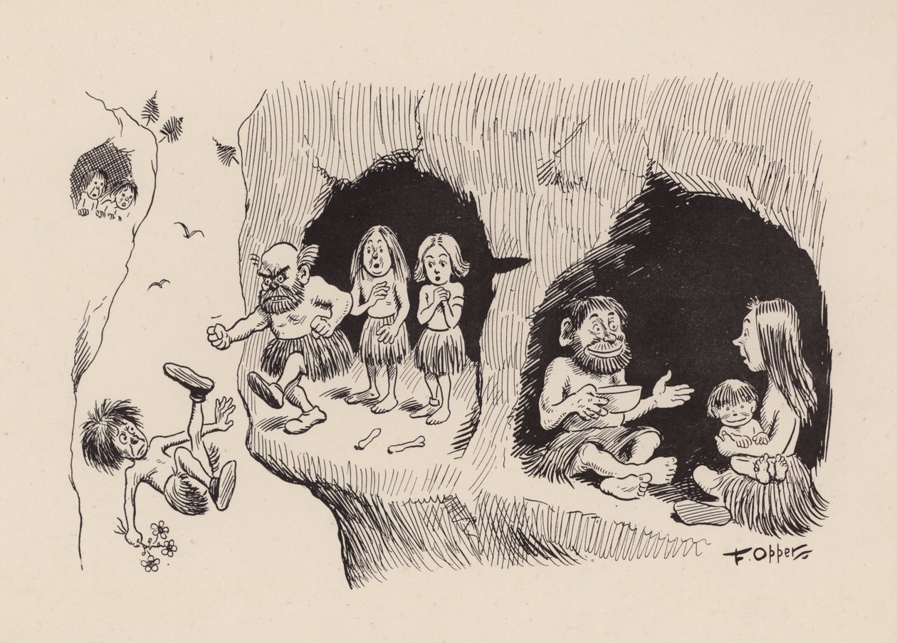 F Opper tarafından yazılan Our Antediluvian Ancestors: Otuz Dokuz Numara (lito) by Frederick Burr Opper