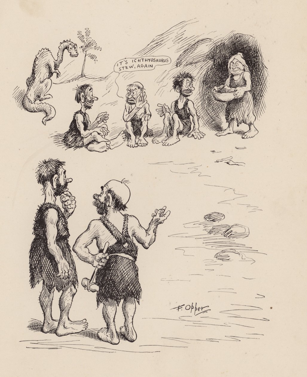 F Opper tarafından yazılan Our Antediluvian Ancestors: Üç Numara (lito) by Frederick Burr Opper