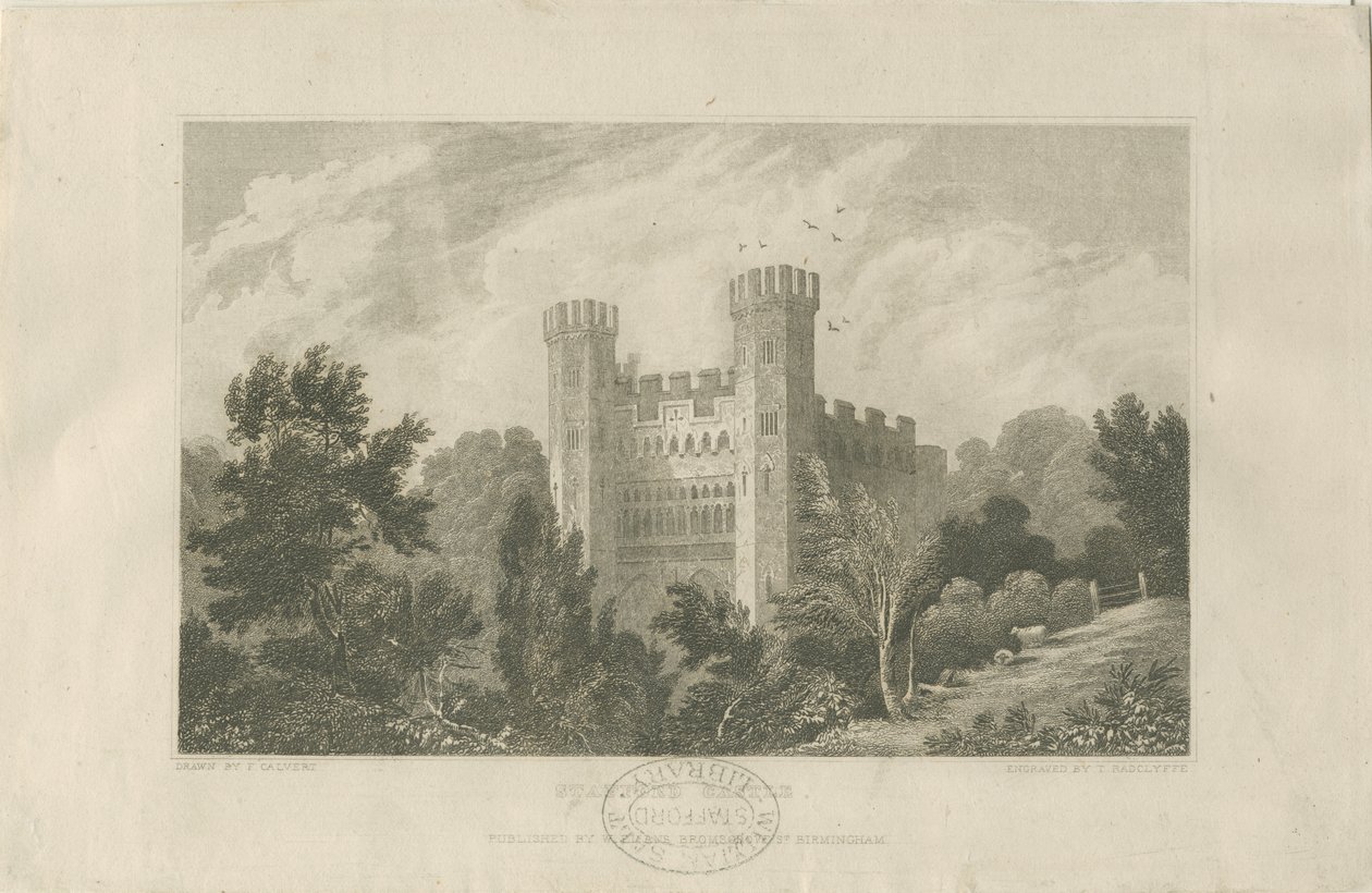 Kale Kilisesi - Stafford Kalesi: gravür, nd [1830] (baskı) by Frederick Calvert