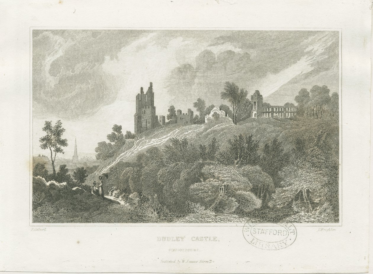 Dudley Kalesi: gravür ve [19. yüzyıl] by Frederick Calvert