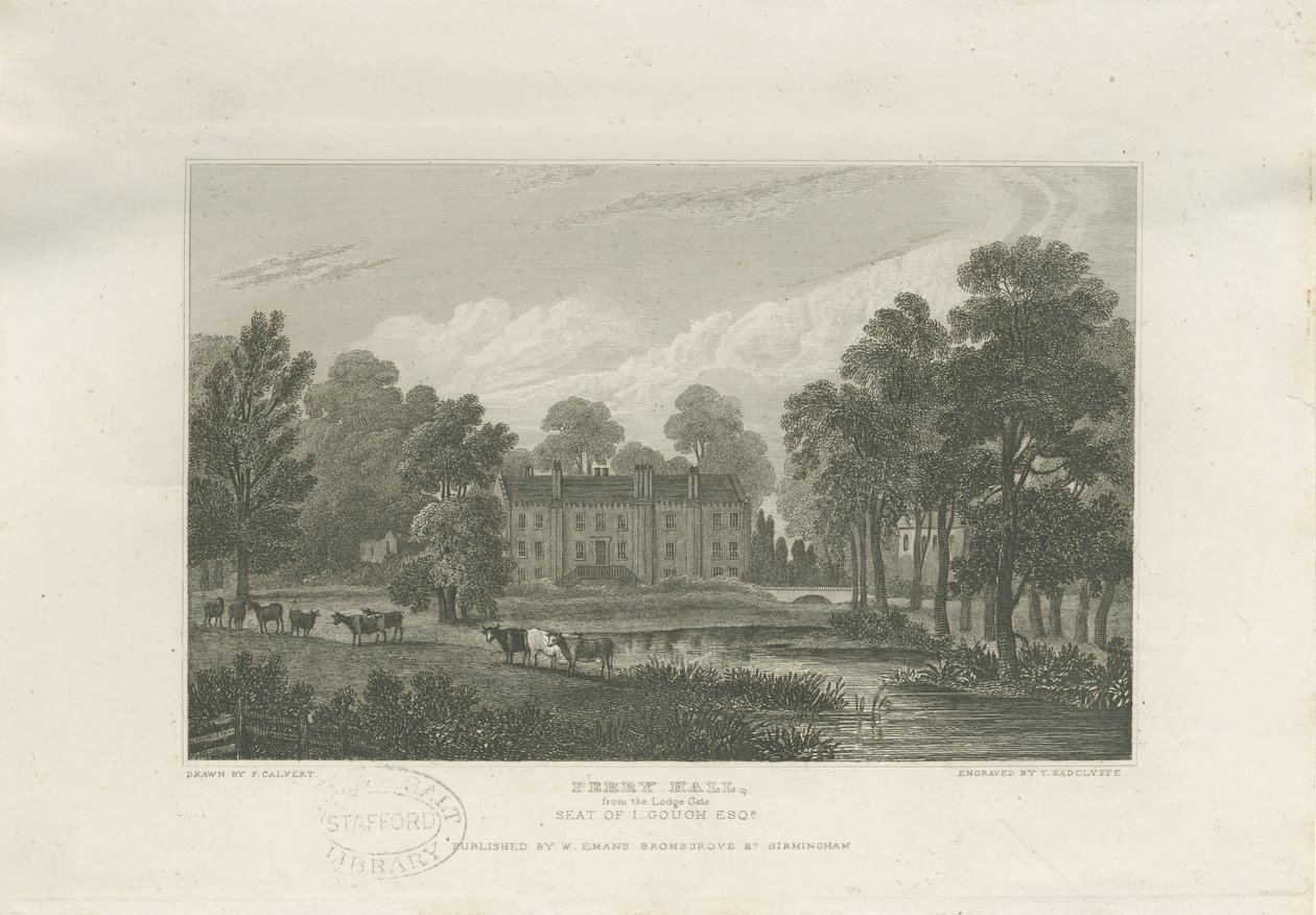 Great Barr - "Perry Hall": çelik oyma ve [19. yüzyılın ortaları] by Frederick Calvert