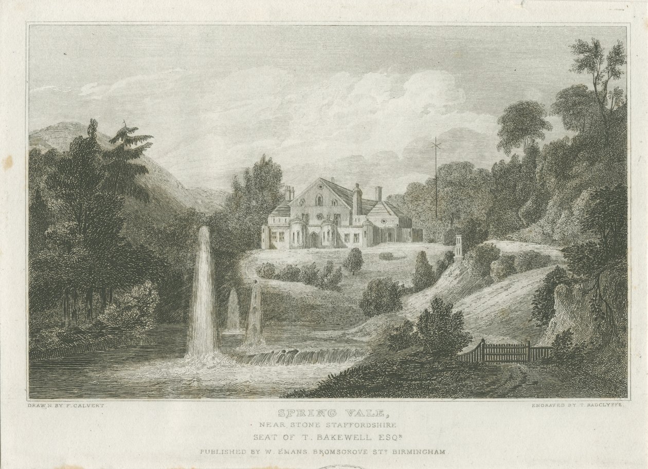 Taş - Spring Vale: gravür, nd [c 1830] (baskı) by Frederick Calvert