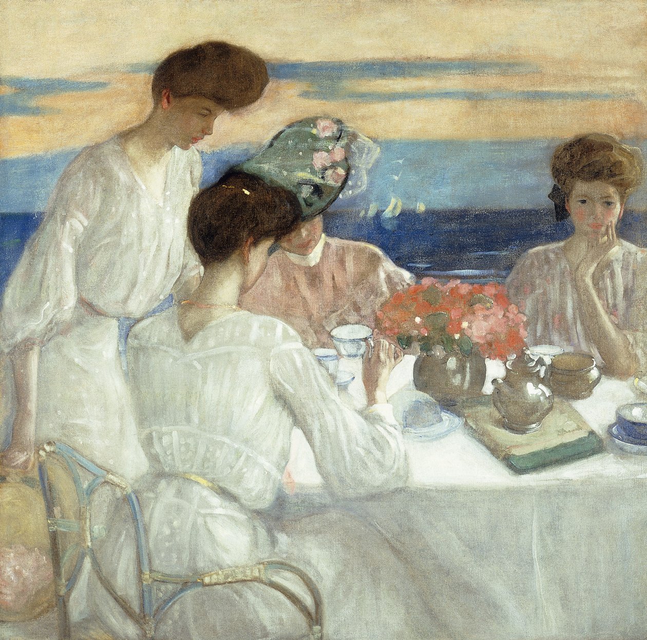 Terasta ikindi çayı by Frederick Carl Frieseke