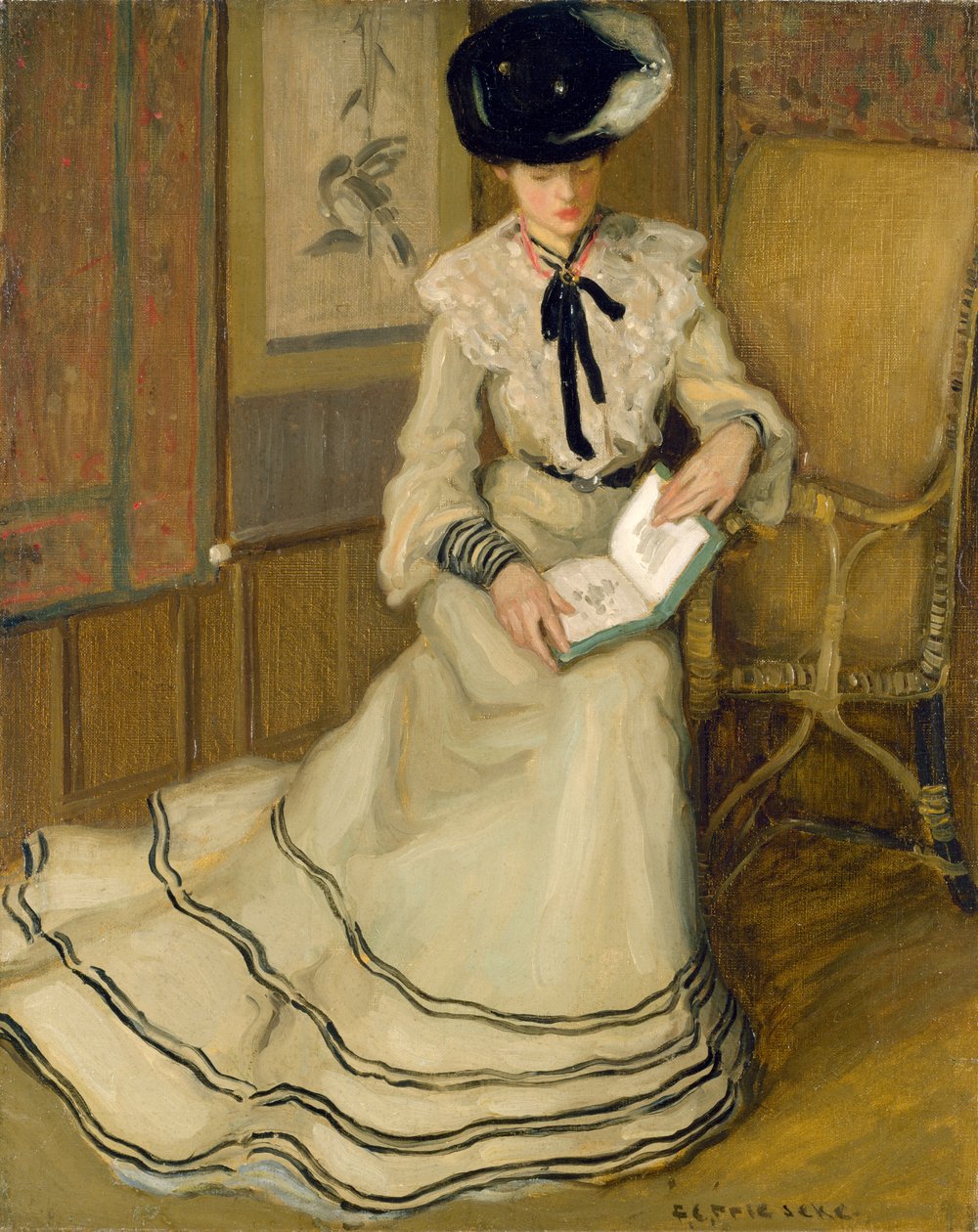 Kız Okuma, c.1903-04 by Frederick Carl Frieseke