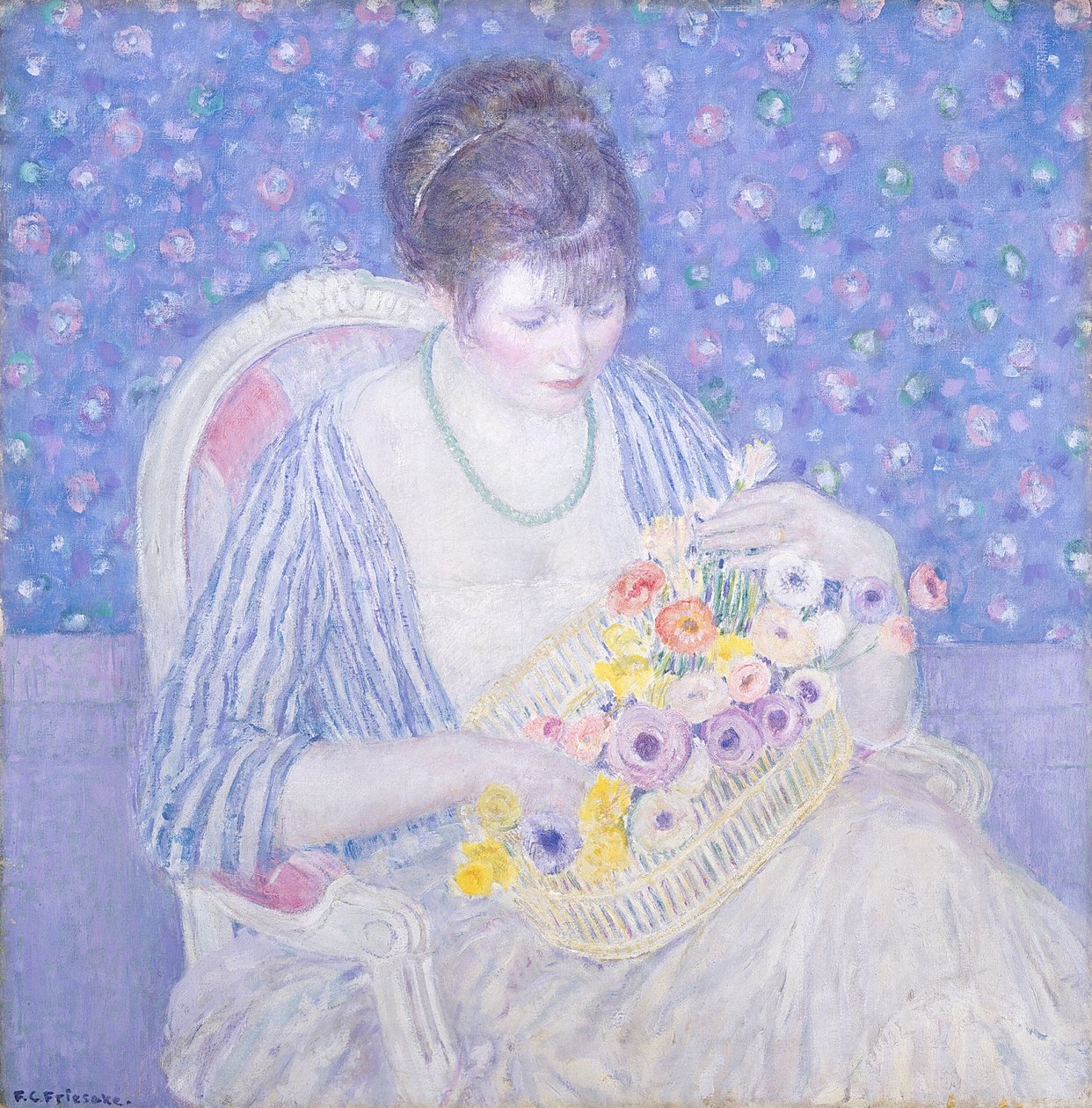 Çiçek Sepeti, c. 19131917. by Frederick Carl Frieseke