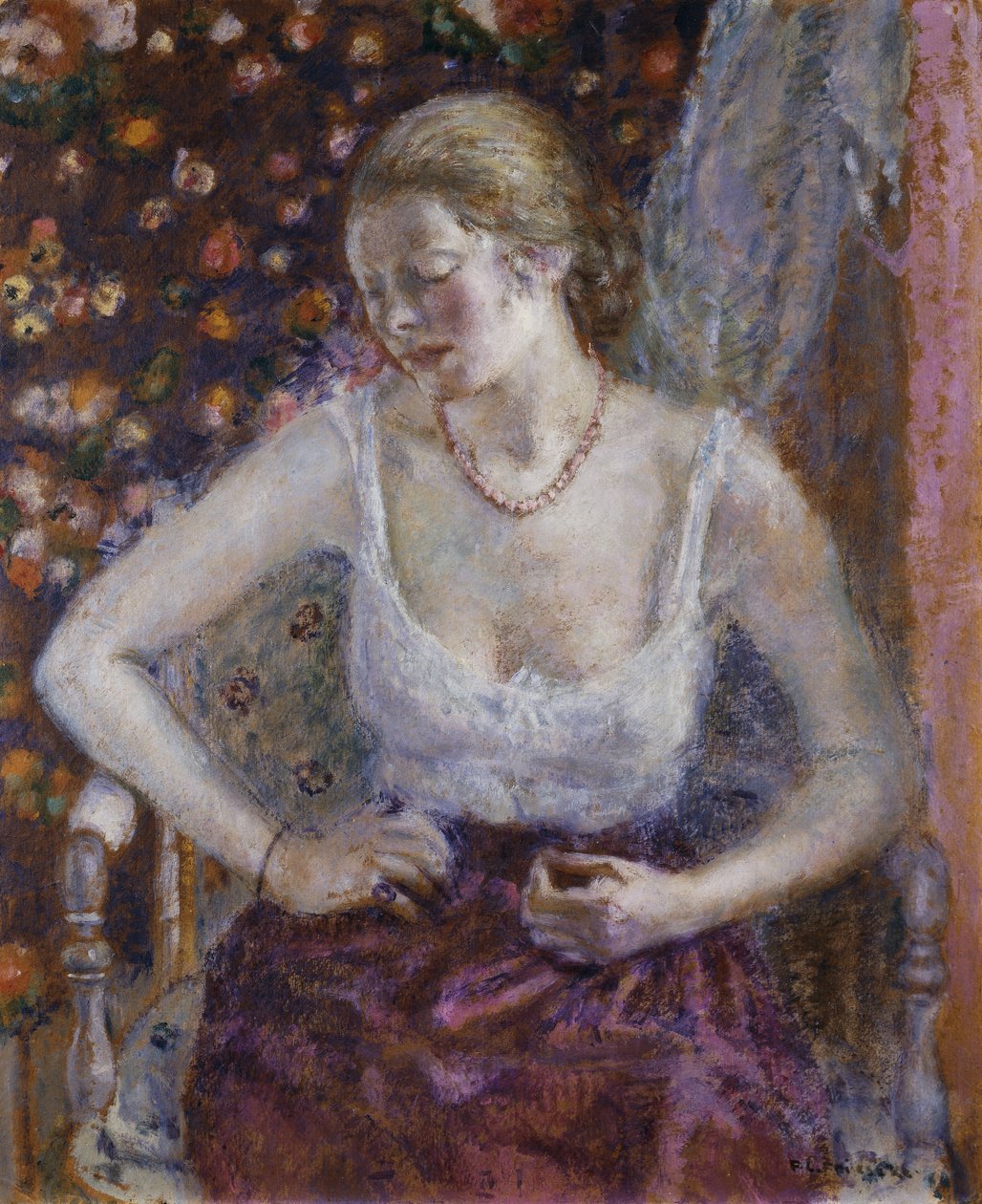 kadın soyunma by Frederick Carl Frieseke