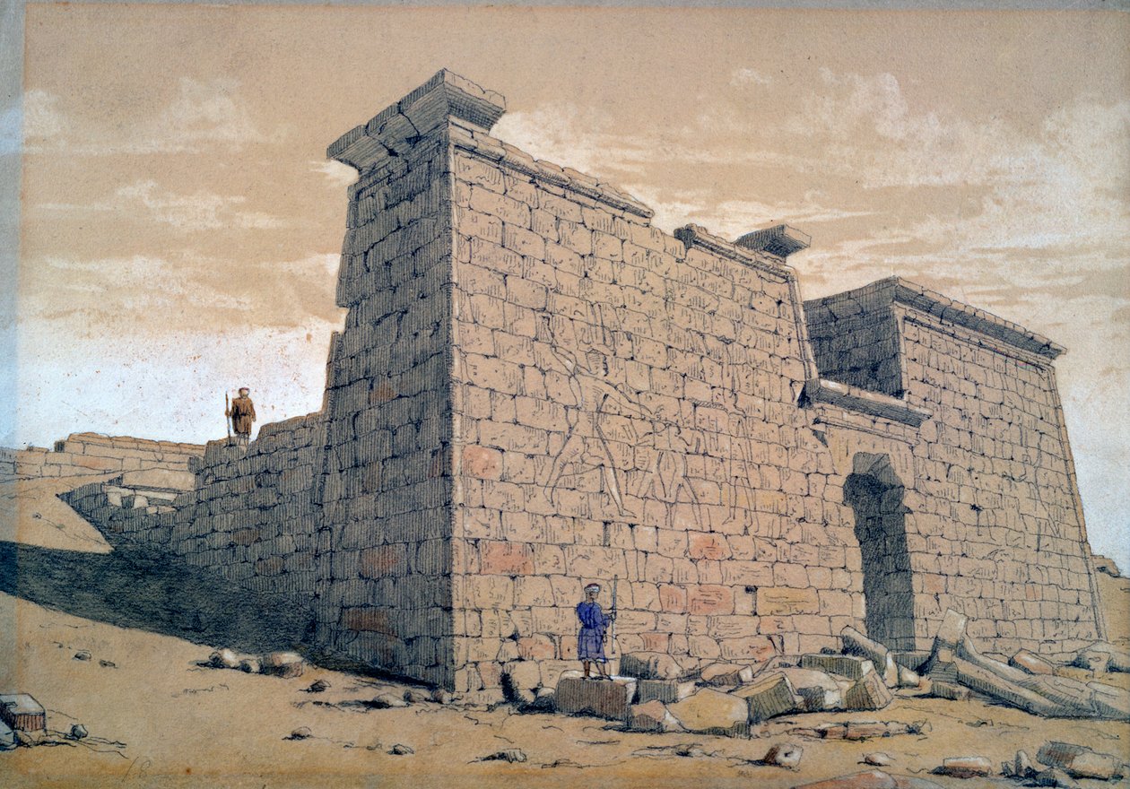 Tapınak, Nubia, Mısır, 1824 by Frederick Catherwood