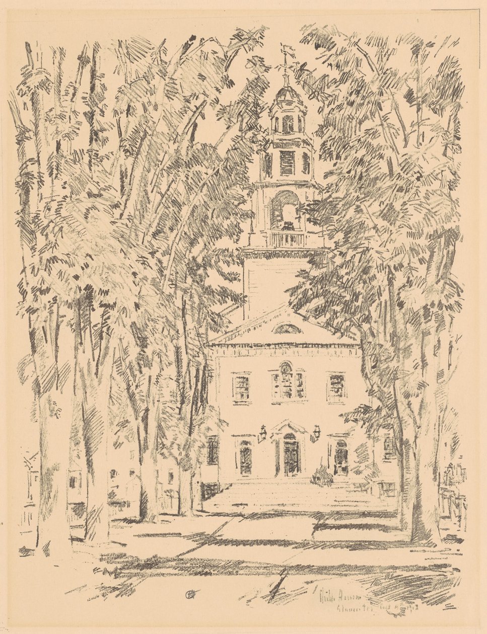 Koloni Kilisesi, Gloucester, 1918. by Frederick Childe Hassam