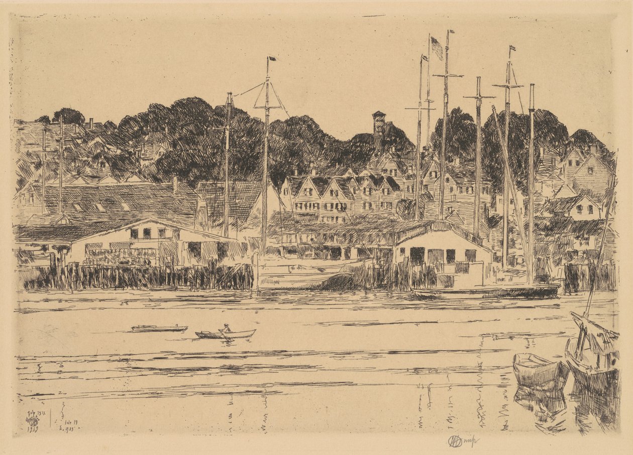 İç Liman, Gloucester, 1923. by Frederick Childe Hassam