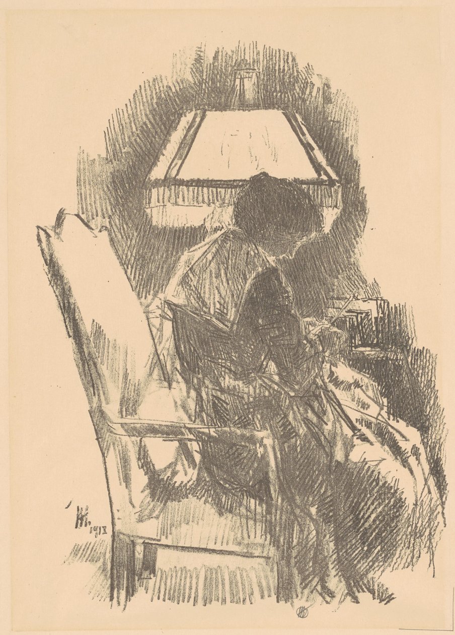 Bayan Hassam Örgü büyük, 1918. by Frederick Childe Hassam