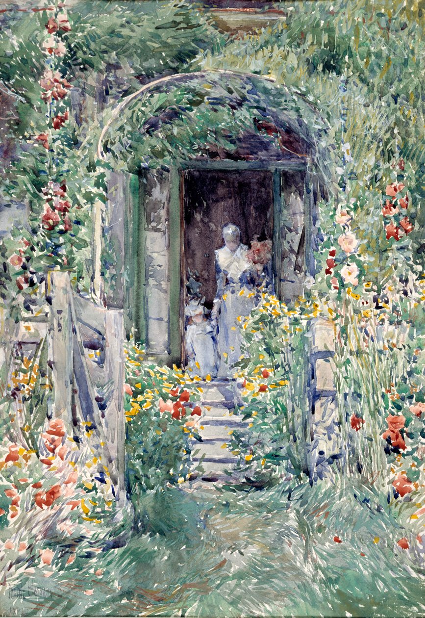 Görkemiyle Bahçe, 1892. by Frederick Childe Hassam