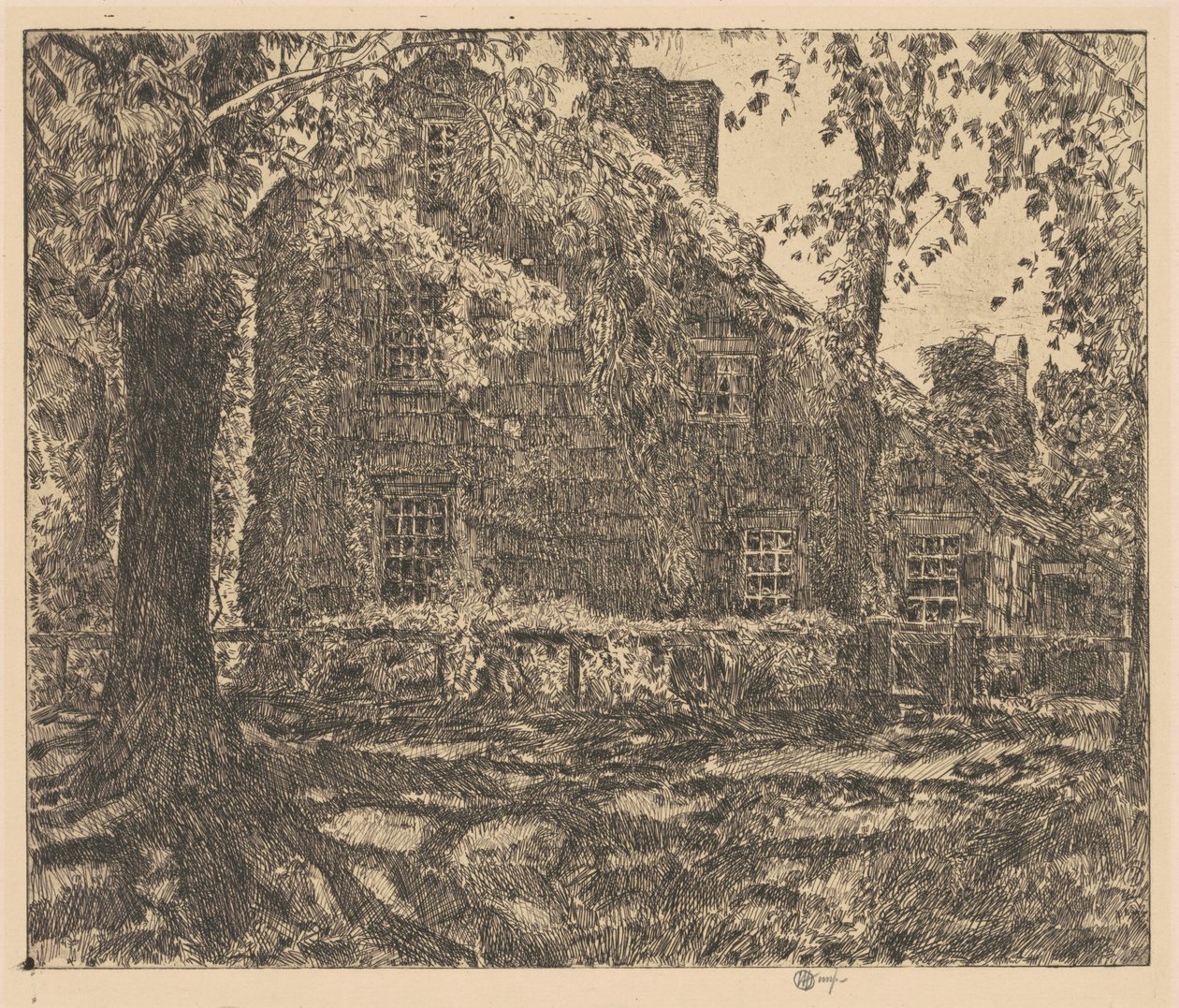 The Home Sweet Home Cottage, Easthampton, 1921. by Frederick Childe Hassam