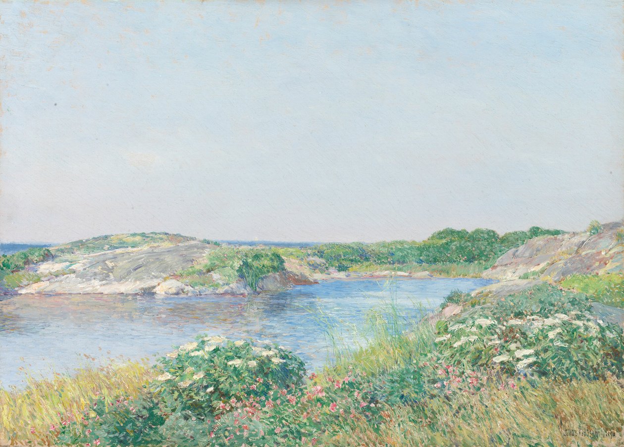 Küçük Gölet, Appledore, 1890. by Frederick Childe Hassam
