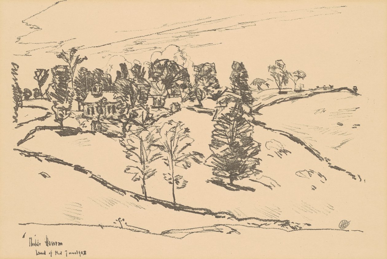 Küçük Okul Evi, Nod Ülkesi, 1918. by Frederick Childe Hassam