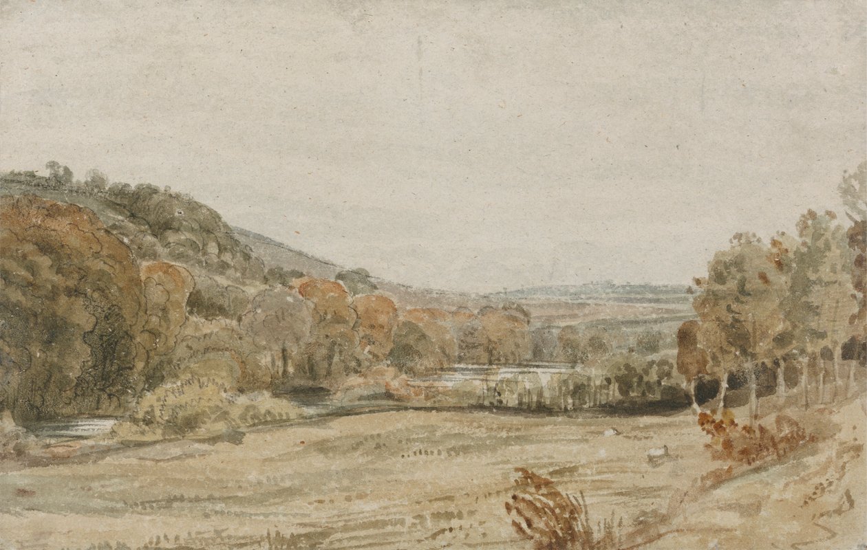 Endsleigh, Devon yakınlarındaki Tamar Nehri by Frederick Christian Lewis the Elder