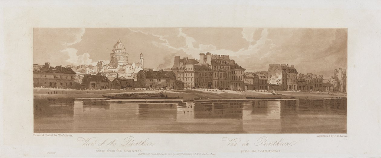 Arseal 1803'ten alınan Pantheon görünümleri; Views in Paris'ten Levha 12, levhanın Emanuel Cilt takibi 1981.25.2621 by Frederick Christian Lewis the Elder