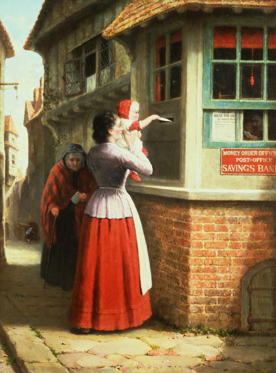 Bir mektup gönderme, 1879 by Frederick Daniel Hardy