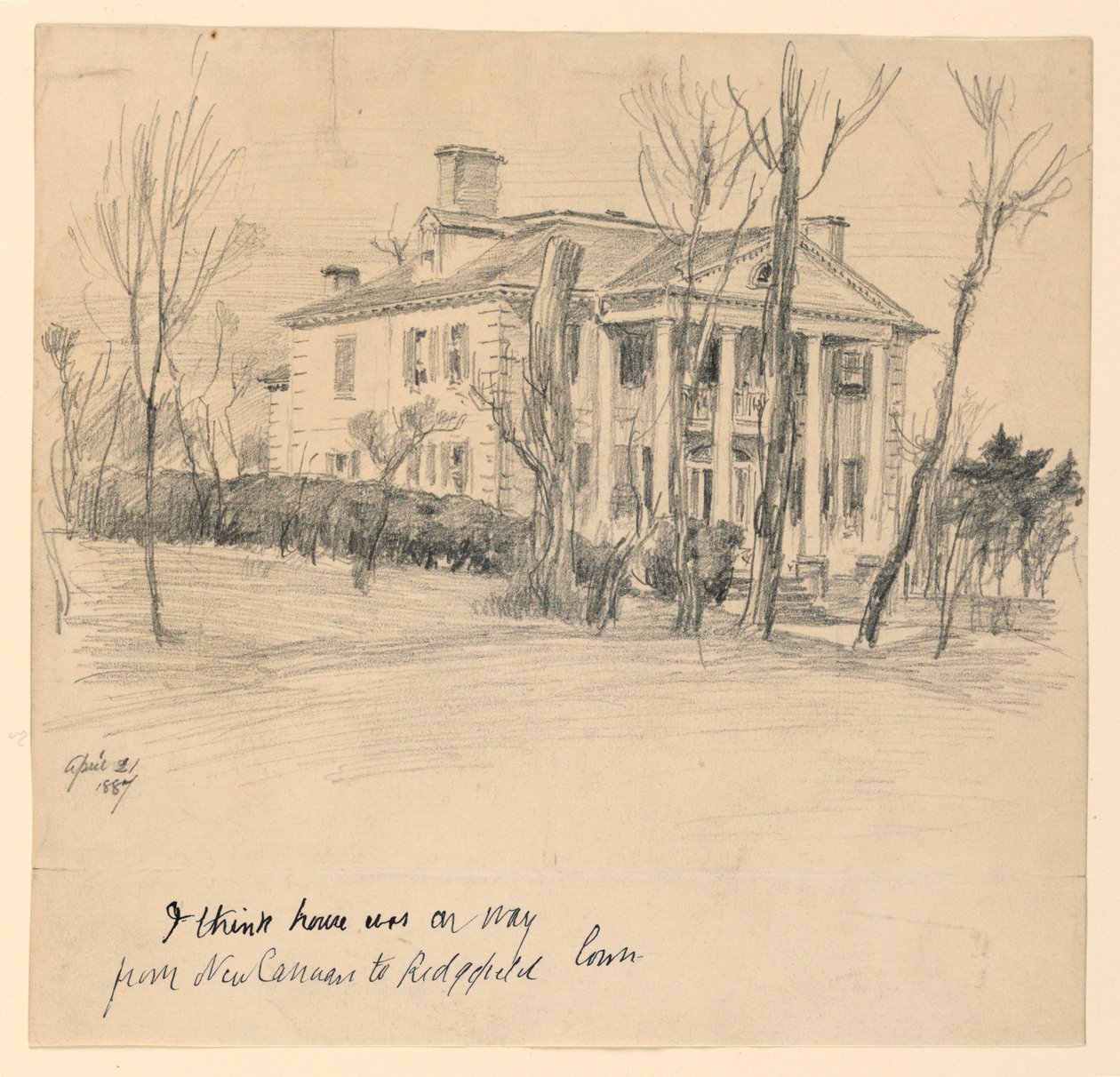 Vali Lounsbury Evi, Ana Cadde, Ridgefield, Conn. by Frederick Dielman
