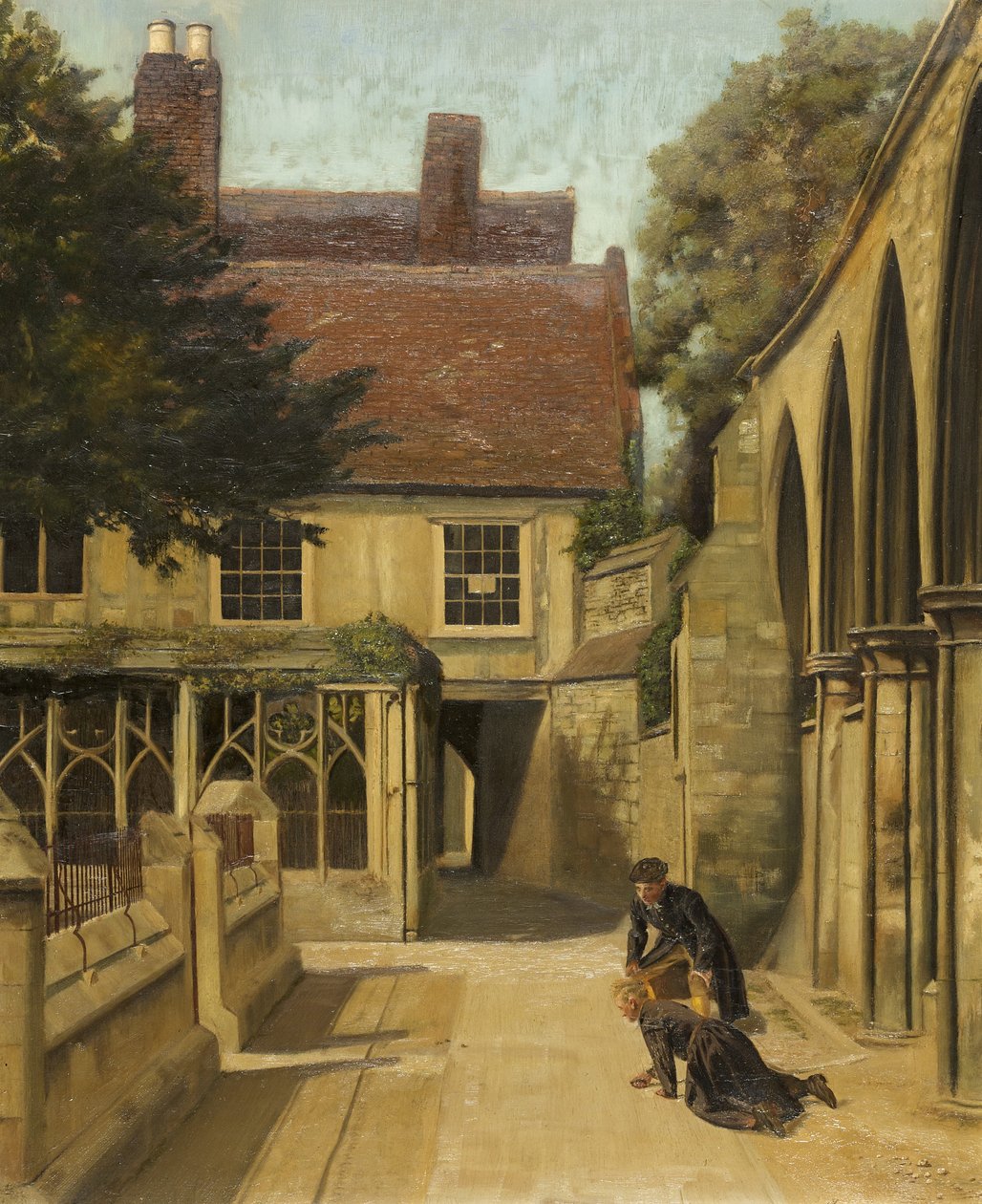 Küçük Manastırlar, Gloucester (tuval üzerine yağlı boya) by Frederick Dimble Henwood