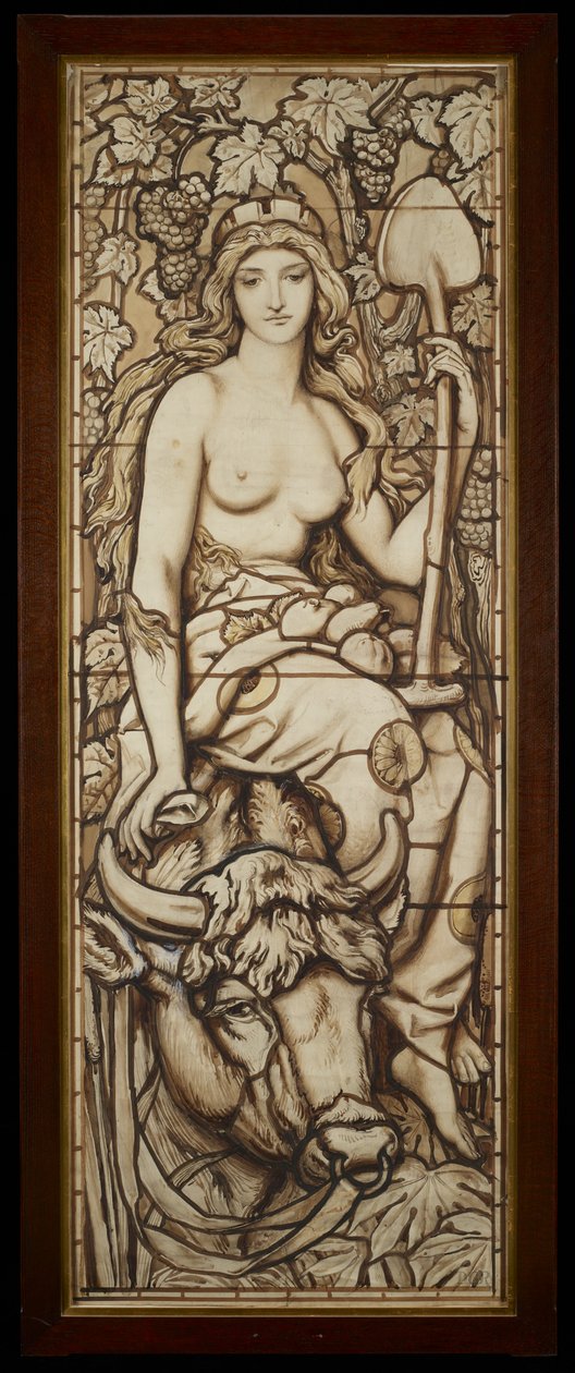 Toprak, The Four Elements serisinden, c.1888-89 (kağıt üzerinde kurşun kalem üzerine yıkama ile kalem ve mürekkep) by Frederick G. Smith