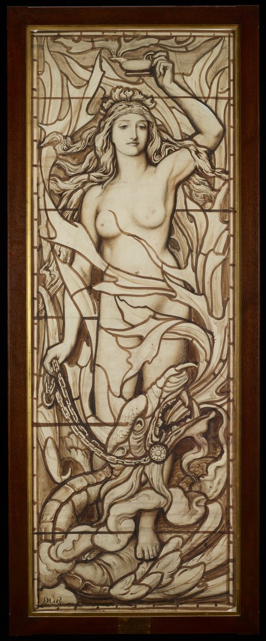 Fire, The Four Elements serisinden, c.1888-89 (kağıt üzerinde kurşun kalem üzerine yıkama ile kalem ve mürekkep) by Frederick G. Smith
