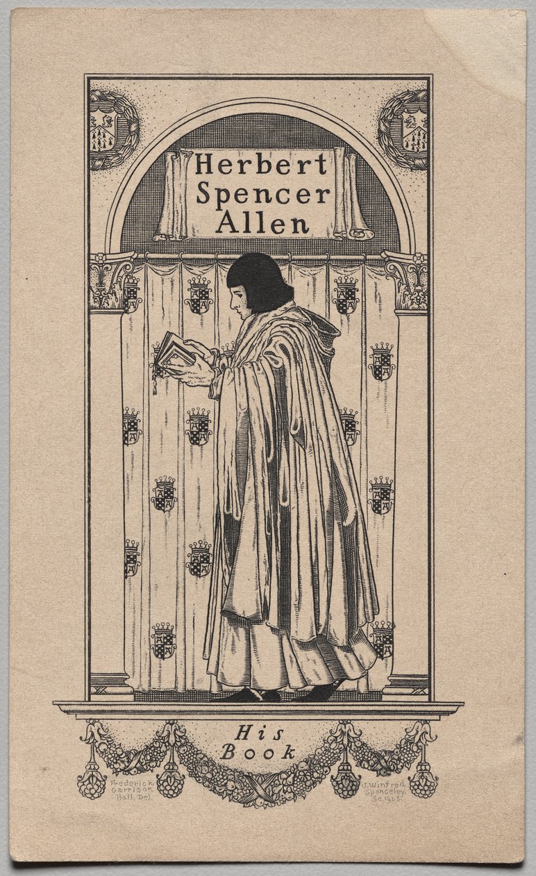 Kitap Plakası: Herbert Spencer Allen, Kitabı yazılı by Frederick Garrison Hall