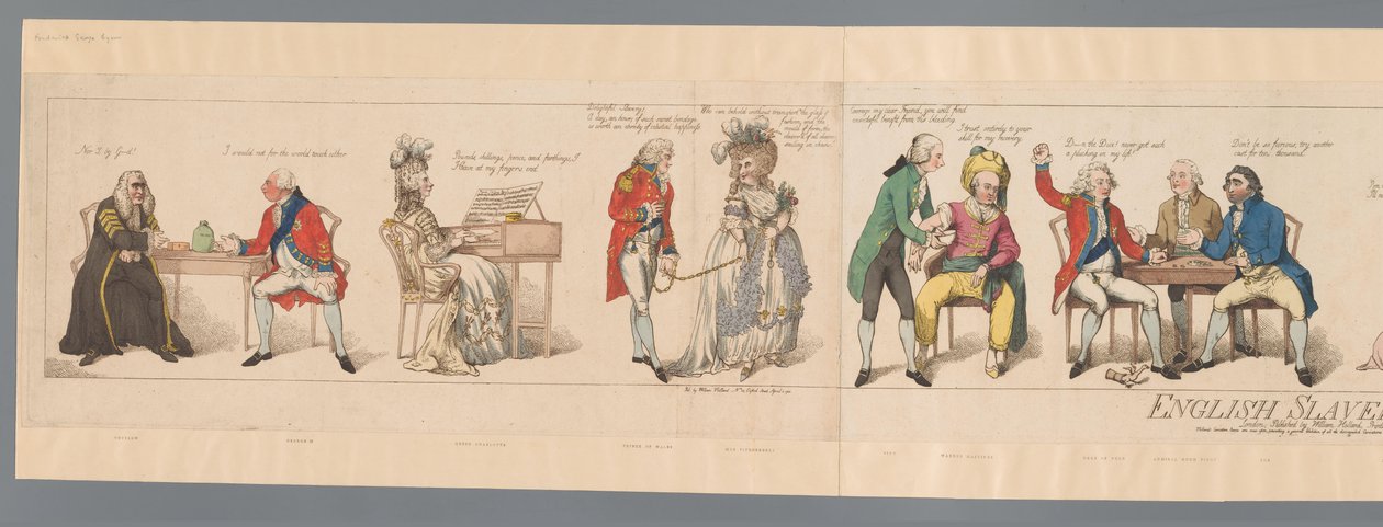 Çeşitli durumlarda yirmi tanınmış kişi İngiliz Köleliği veya Zamanın Resmi (nesne üzerindeki başlık) by Frederick George Byron