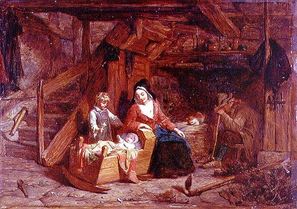 Bir Kulübe İçi by Frederick Goodall