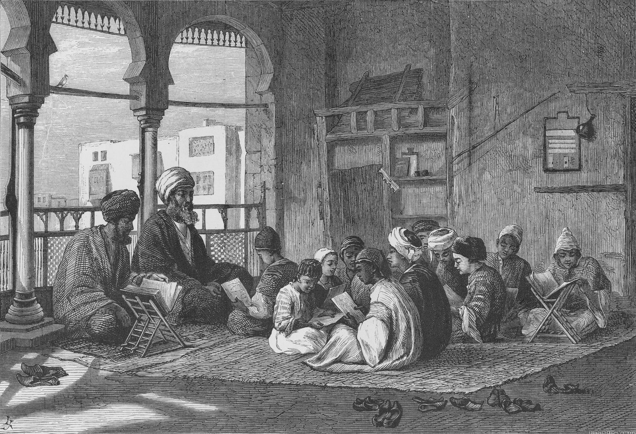 Butterworth und Heath tarafından oyulmuş Sultan Hassan Okulu by Frederick Goodall