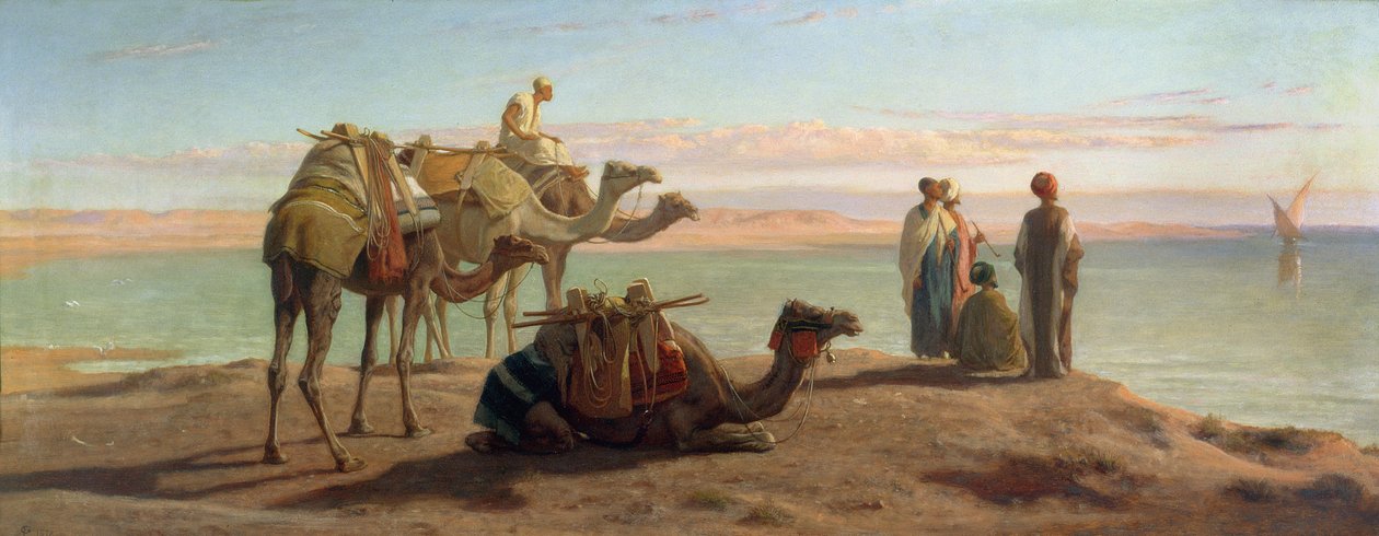 Tekneyi Beklerken, Süveyş Körfezi, 1872 by Frederick Goodall