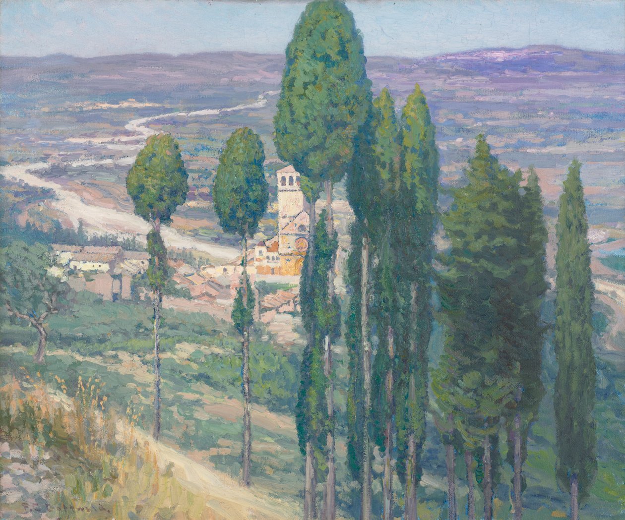 Umbrian Vadisi, İtalya by Frederick Gottwald