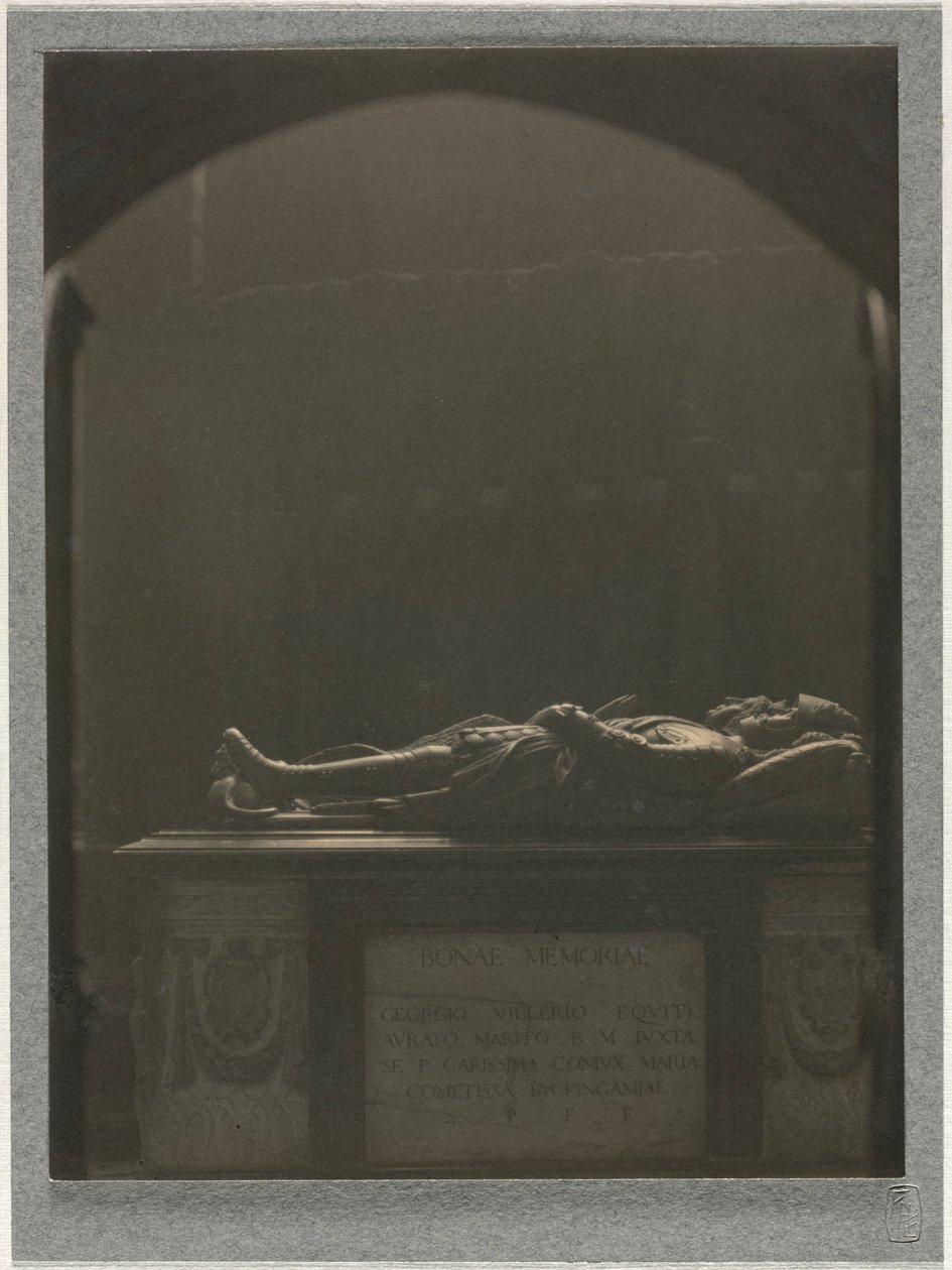 Westminster Abbey, Sir Georges Villiers'in Mezarı d. 1605, c. 1900. by Frederick Henry Evans