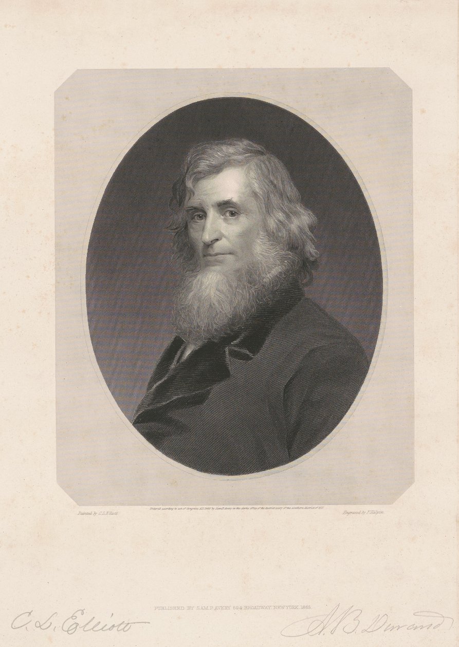 Asher B. Durand by Frederick Halpin, after Charles Loring Elliott