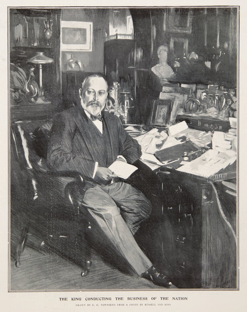 Ulusun işlerini yürüten Kral Edward VII by Frederick Henry Townsend