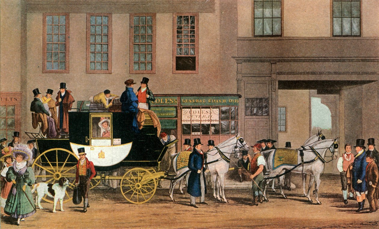 Blenheim, Yıldız Otelden Ayrılmak, Oxford, 1831 1927. by Frederick James Havell