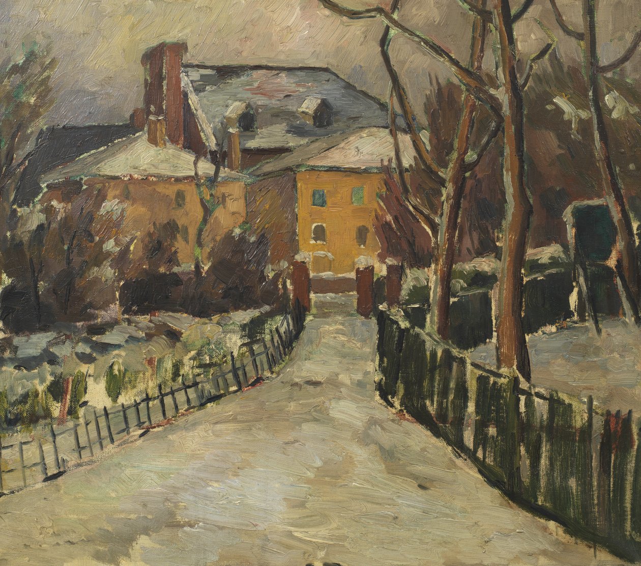 Kar Altında Manzara, 1920 civarı (tuval üzerine yağlı boya) by Frederick James Porter