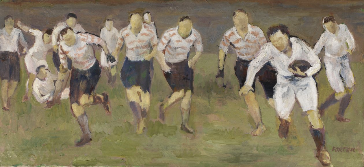 The Break-Away, 1929 dolayları (tuval üzerine yağlıboya) by Frederick James Porter