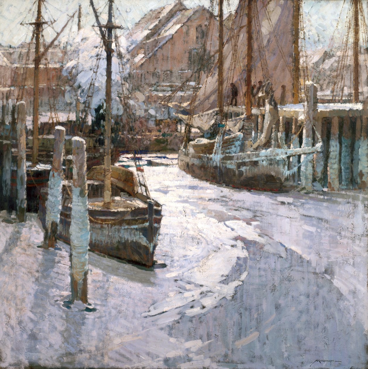 Buzla Kaplanmış Kaplar (tuval üzerine yağlıboya) by Frederick John Mulhaupt