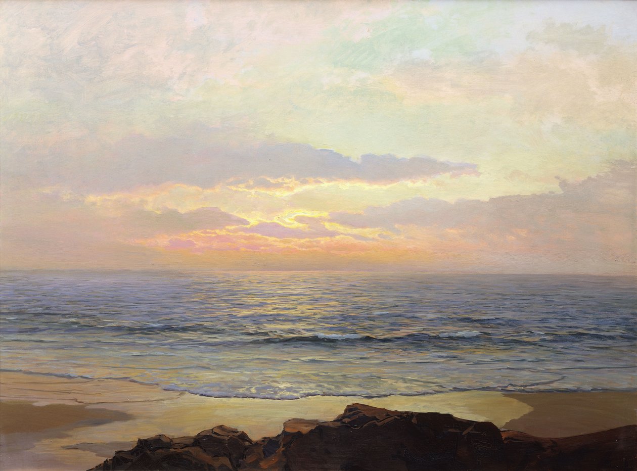 sakin gün batımı by Frederick Judd Waugh