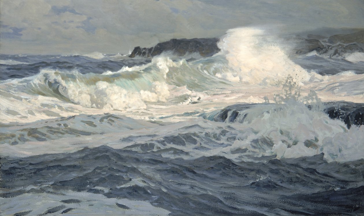 Güneybatı Gale, St. Ives, 1907. by Frederick Judd Waugh