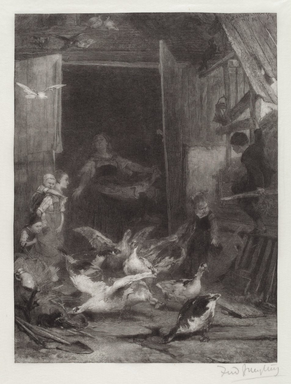 İsimsiz (Çiftlik Sahnesi) by Frederick Juengling