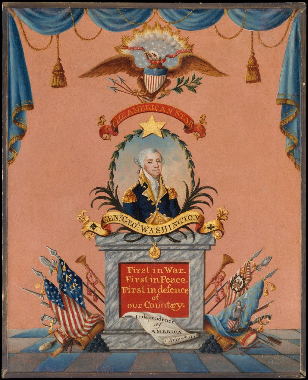 Amerikan Yıldızı George Washington, yak. 1803. by Frederick Kemmelmeyer