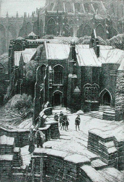 Almonry, Chipping Campden 1925 (gravür) by Frederick Landseer Maur Griggs